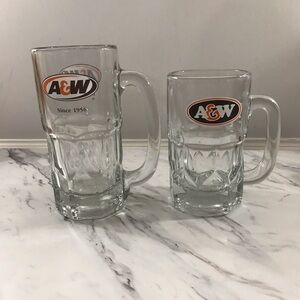 A&W Heavy Glass Mugs